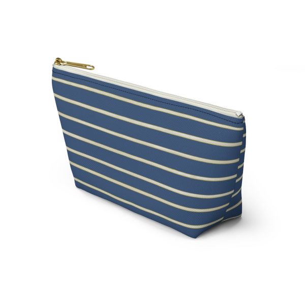 Blue Yellow White Stripe Accessory Pouch w T-bottom Supply