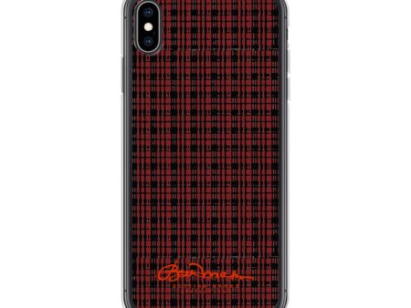 Black Red Tight Plaid iPhone Case Supply