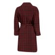 Black Red Plaid Bath Robe - Men Fashion