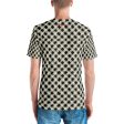 B&W Checkerboard Optical Men s T-shirt For Sale