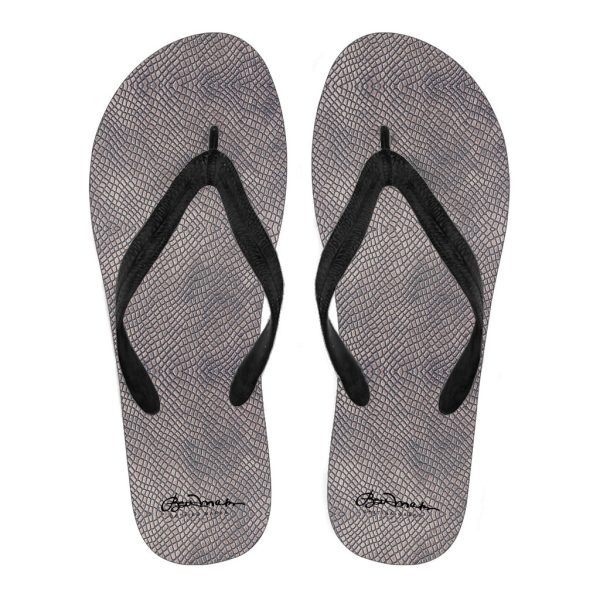 Croc Print Flip Flops Hot on Sale