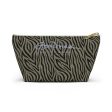 Khaki Zebra Accessory Pouch w T-bottom Sale