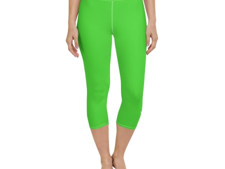 Bright Green Yoga Capri Leggings on Sale