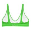 Bright Green Recycled padded bikini bathing suit top Cheap