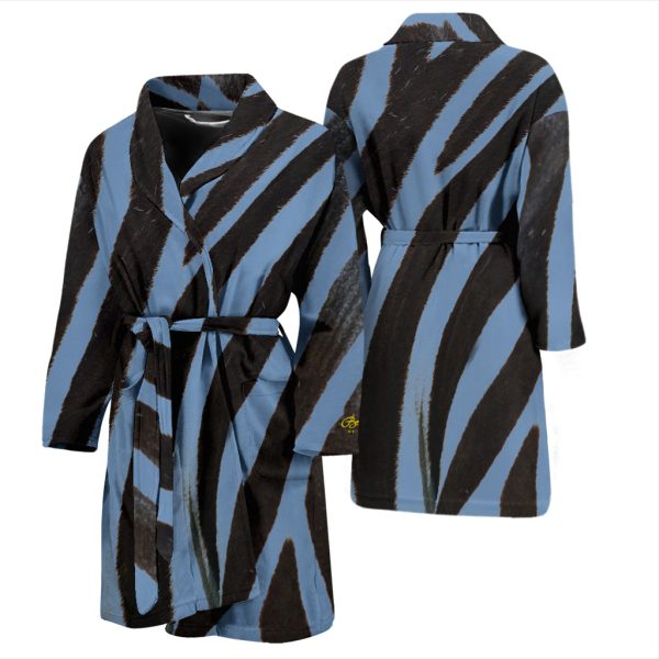 Blue Zebra Bath Robe - Men Hot on Sale