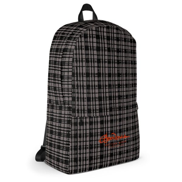 Black Tight Plaid Backpack Online now