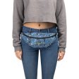 Blu&White Dotted Plaid Fanny Pack Sale