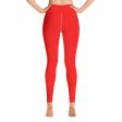 Breath of Fire Orange Yoga Leggings For Sale