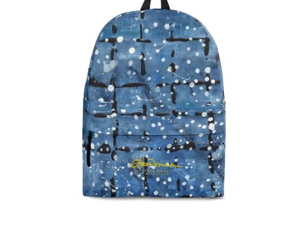 Blu&White Dotted Plaid Back Pack Online Sale