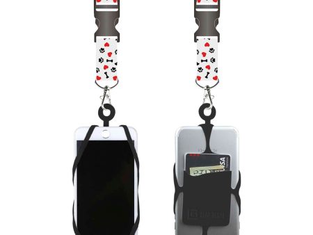 Gear Beast Universal Smart Phone Lanyard Neck Strap With Safety Clasp - I Love Dogs Black Online