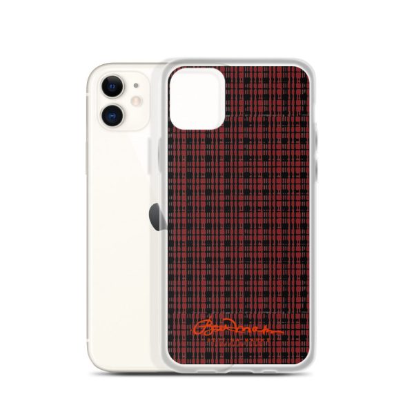 Black Red Tight Plaid iPhone Case Supply