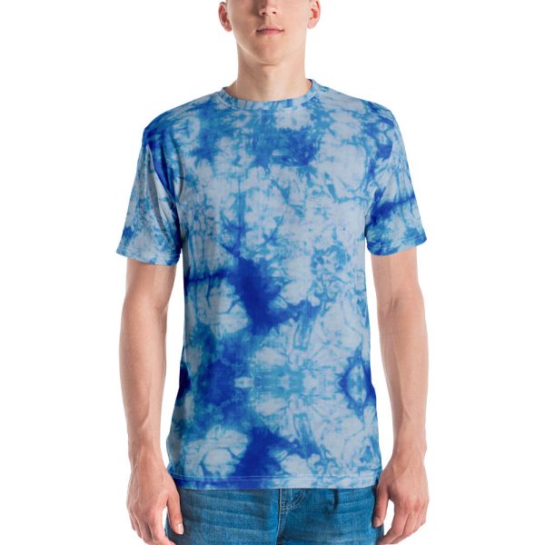 Blue Tie Dye Men s T-shirt Discount