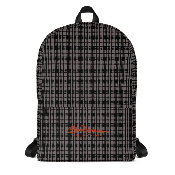 Black Tight Plaid Backpack Online now