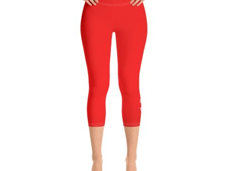 Breath of Fire Orange Capri Leggings Online