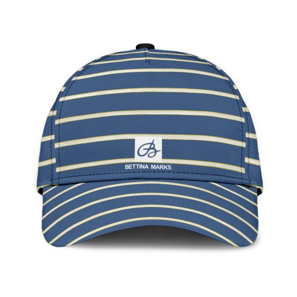 Blue Yellow White Stripe Cap on Sale