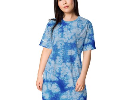 Blue Tie Dye T-shirt dress Online