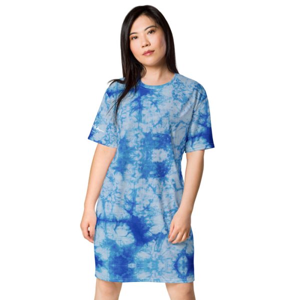 Blue Tie Dye T-shirt dress Online