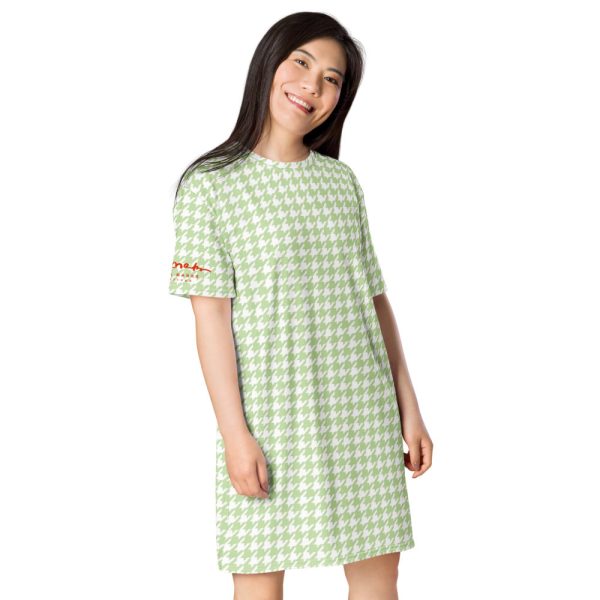 Butterfly Houndstooth T-shirt dress Online now