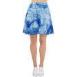 Blue Tie Dye Skater Skirt Cheap