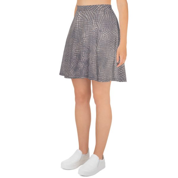 Croc Print Skater Skirt on Sale