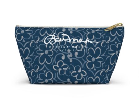 Linear Sixties Floral Accessory Pouch w T-bottom Online Sale