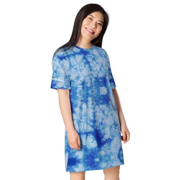 Blue Tie Dye T-shirt dress Online