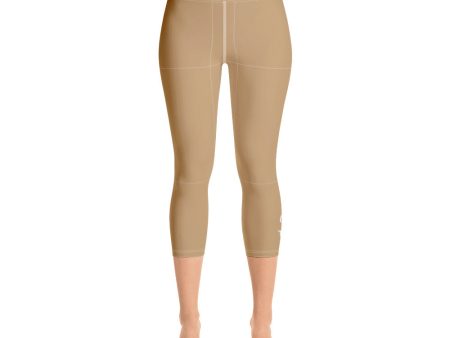 Camel Yoga Capri Leggings For Discount