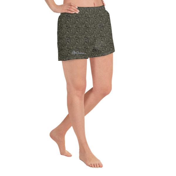 Women s Khaki Zebra Athletic Shorts Sale