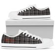 Black Tight Plaid Low Top Sneakers on Sale