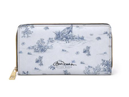 Toiles de Jouy Harmony Blue Zipper Wallet Sale