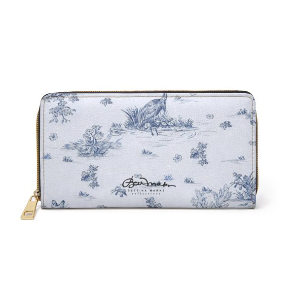 Toiles de Jouy Harmony Blue Zipper Wallet Sale