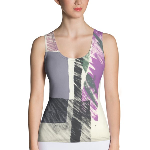 Abstract Collage Tank Top Discount