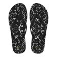 B&W Squiggles Flip Flops Cheap