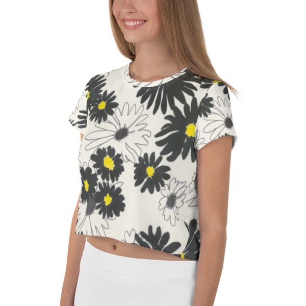 Daisy Print Crop Tee Online Hot Sale