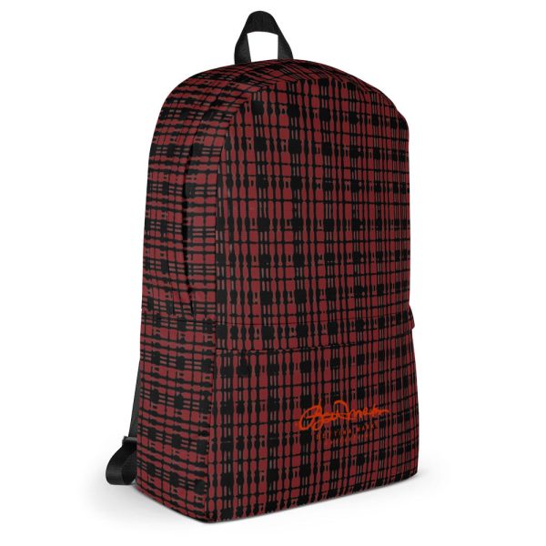 Black Red Tight Plaid Backpack For Discount