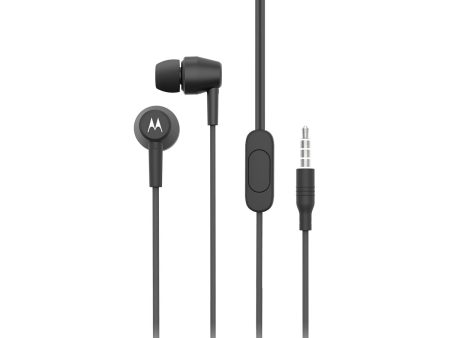 Motorola Pace 200 In-Ear Metal Headphones - Black For Discount