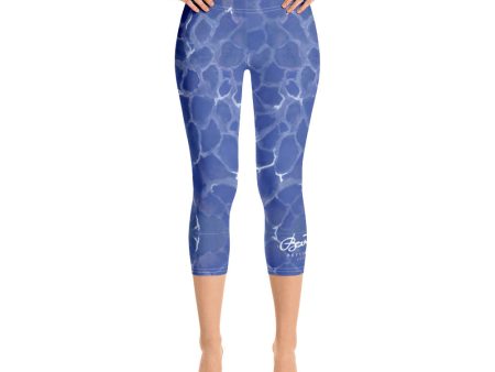 Blue Pool Capri Leggings Fashion