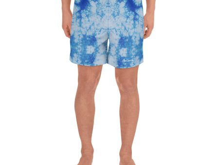 Blue Tie Dye Mens Shorts For Discount