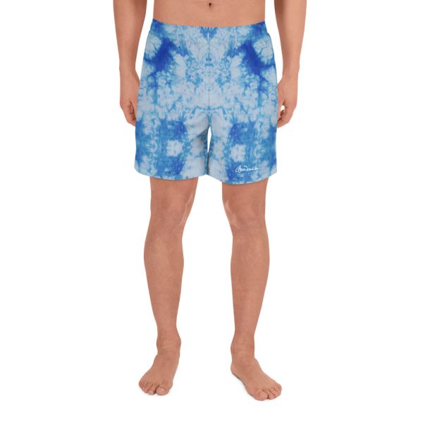 Blue Tie Dye Mens Shorts For Discount