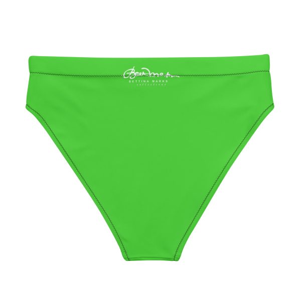 Bright Green Recycled high-waisted bikini bathing suit bottom Online now