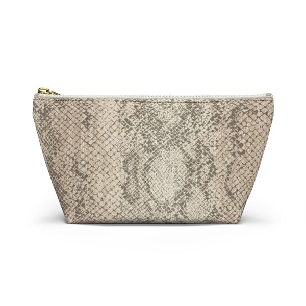 Snake Print Accessory Pouch w T-bottom on Sale