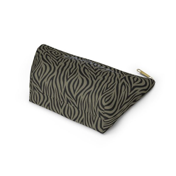 Khaki Zebra Accessory Pouch w T-bottom Sale