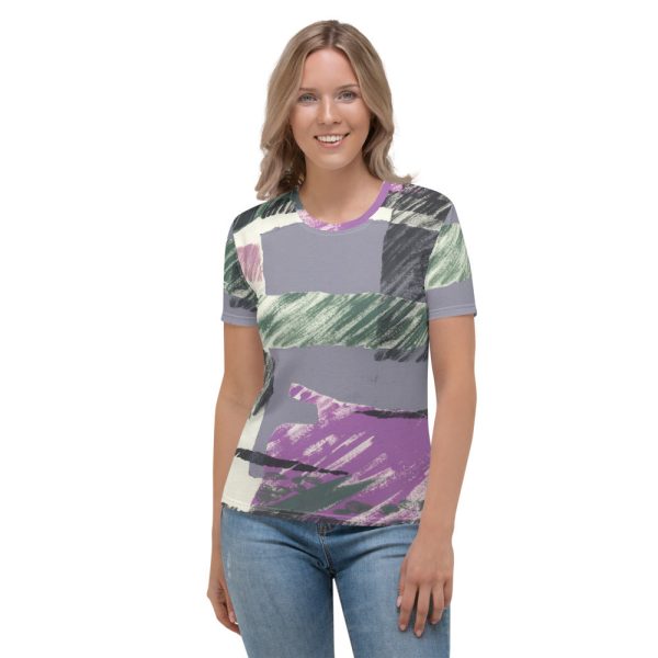 Abstract Engineered Collage Women s T-shirt For Sale