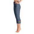 Blue Zebra Yoga Capri Leggings For Sale