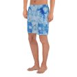 Blue Tie Dye Mens Shorts For Discount