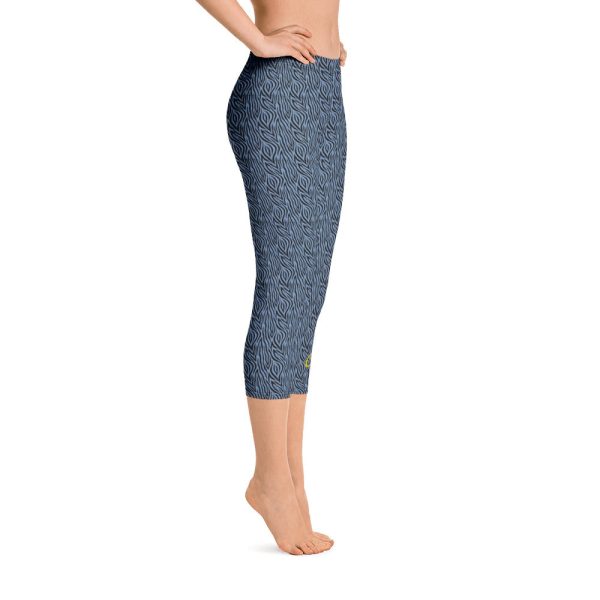 Blue Zebra Capri Leggings Online Hot Sale