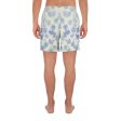 Blu&White Watercolor Floral Mens Shorts Discount