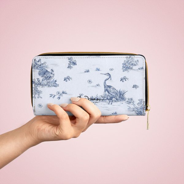 Toiles de Jouy Harmony Blue Zipper Wallet Sale