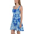 Blue Tie Dye Skater Dress Hot on Sale