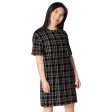 Black Tight Plaid T-shirt dress Supply